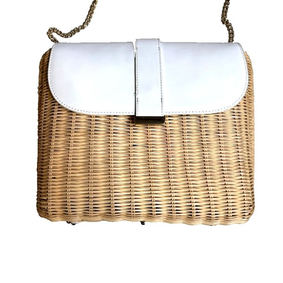 TALBOTS Rattan Wicker Shoulder Bag - Picture 3 of 6